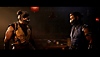 Mortal Kombat 1 – snímek obrazovky, na kterém se na sebe Scorpion a Sub Zero dívají.