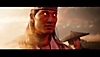 Captura de pantalla de Mortal Kombat 1 que muestra al Dios del Fuego Liu Kang con ojos brillantes
