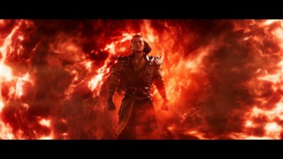 Captura de ecrã do Mortal Kombat 1 que mostra o Shang Tsung a sair de um portal.