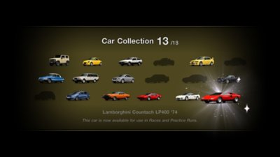 My First Gran Turismo screenshot showing the Car Collection screen, and some of the cars available in My First GT