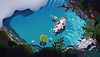 Naiad key artwork showing a character with pink hair floating in some water