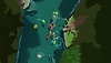 Naiad screenshot showing a character floating down a river as a deer stands on the river bank