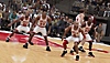 Imagen de NBA 2k23 de los Chicago Bulls, el equipo de las 72 victorias, en la cancha