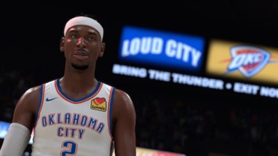 NBA 2K25 — Captura de tela mostrando Shail Gilgeous-Alexander, ou simplesmente "SGA"