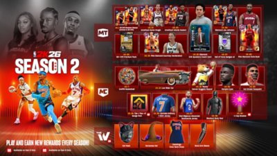 《NBA 2K26》第2季獎勵內容一覽圖