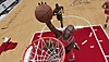 Imagen de NBA 2K23 de Michael Jordan haciendo una volcada 