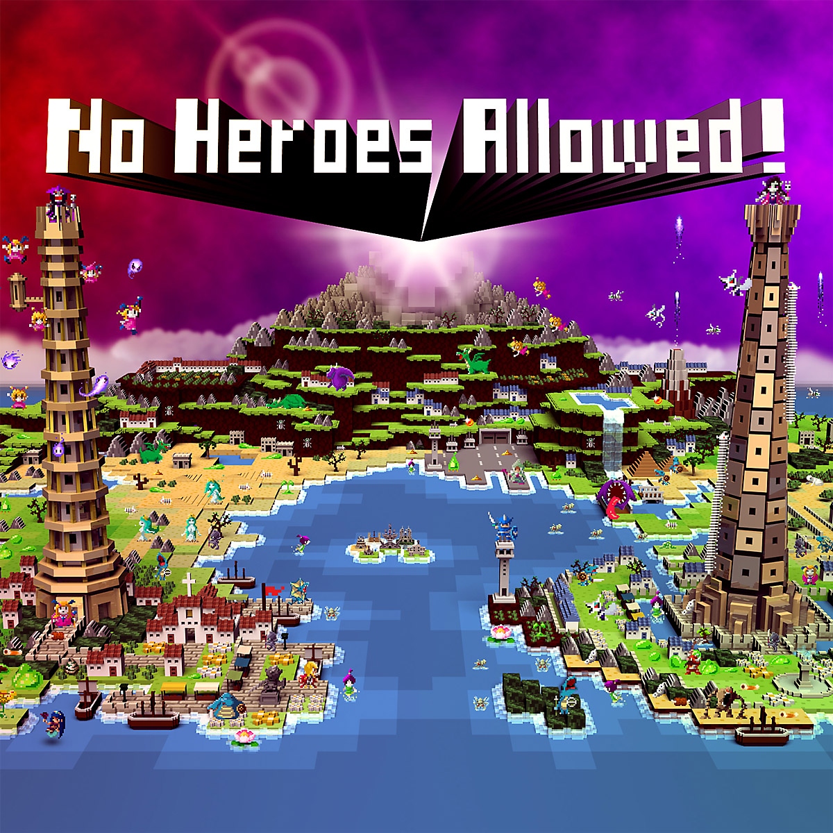 No Heroes Allowed artwork showing pixel map