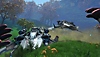 لقطة شاشة من لعبة No Man's Sky تعرض سفينتين فضائيتين بمنظور الواقع الافتراضي