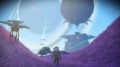 no man's sky background image of purple planet vista