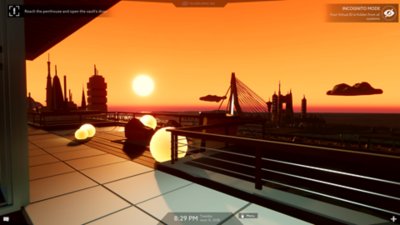 Operation Tango screenshot - Orange sunset over a cityscape 