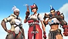 Overwatch 2 εικαστικό που απεικονίζει τρεις χαρακτήρες παικτών