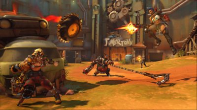 Overwatch 2 – снимок экрана с персонажем, стреляющим из оружия