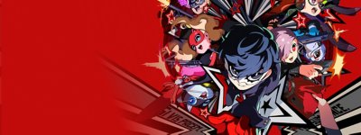 Arte principal de Persona 5 Tactica mostrando un collage de los personajes