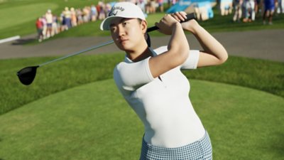 PGA Tour 2K25 – zrzut ekranu przedstawiający postać stojącą na polu tee