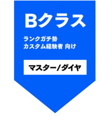 Bクラス ランクガチ勢 カスタム経験者向け