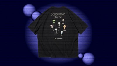 【限定展開】 PlayStation BACK PRINT CREW NECK TEE / DOKO DEMO ISSYO Gallery Image 1
