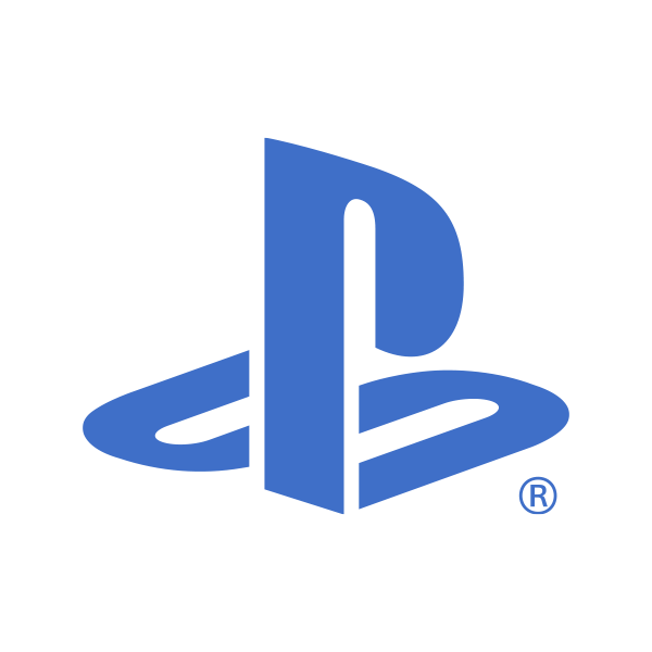شعار playstation أزرق
