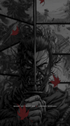 Ghost of Tsushima dark manga – imagine de fundal pentru mobil cu ilustrație oficială
