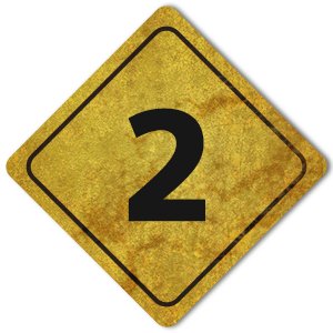 Signpost graphic marked with the number '2'