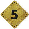 Grafica che mostra il numero "5"
