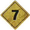 数字の「7」が記された標識のグラフィック