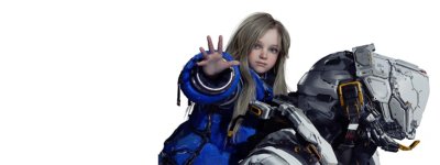 A Pragmata 2025 fő grafikája, Diana és Hugh ábrázolásával