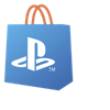 Graphic showing shopping bag with PS logo next to an icon symbolising 'download'