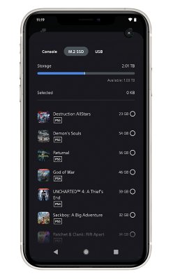 PlayStation App – obraz telefonu