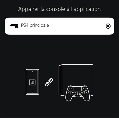Associer une console à l'application PS App