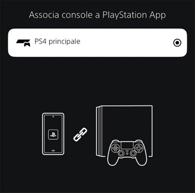 Collegamento della console a PS App