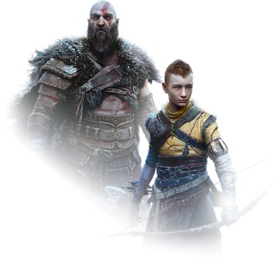 Illustrazione di God of War che mostra Kratos e Atreus