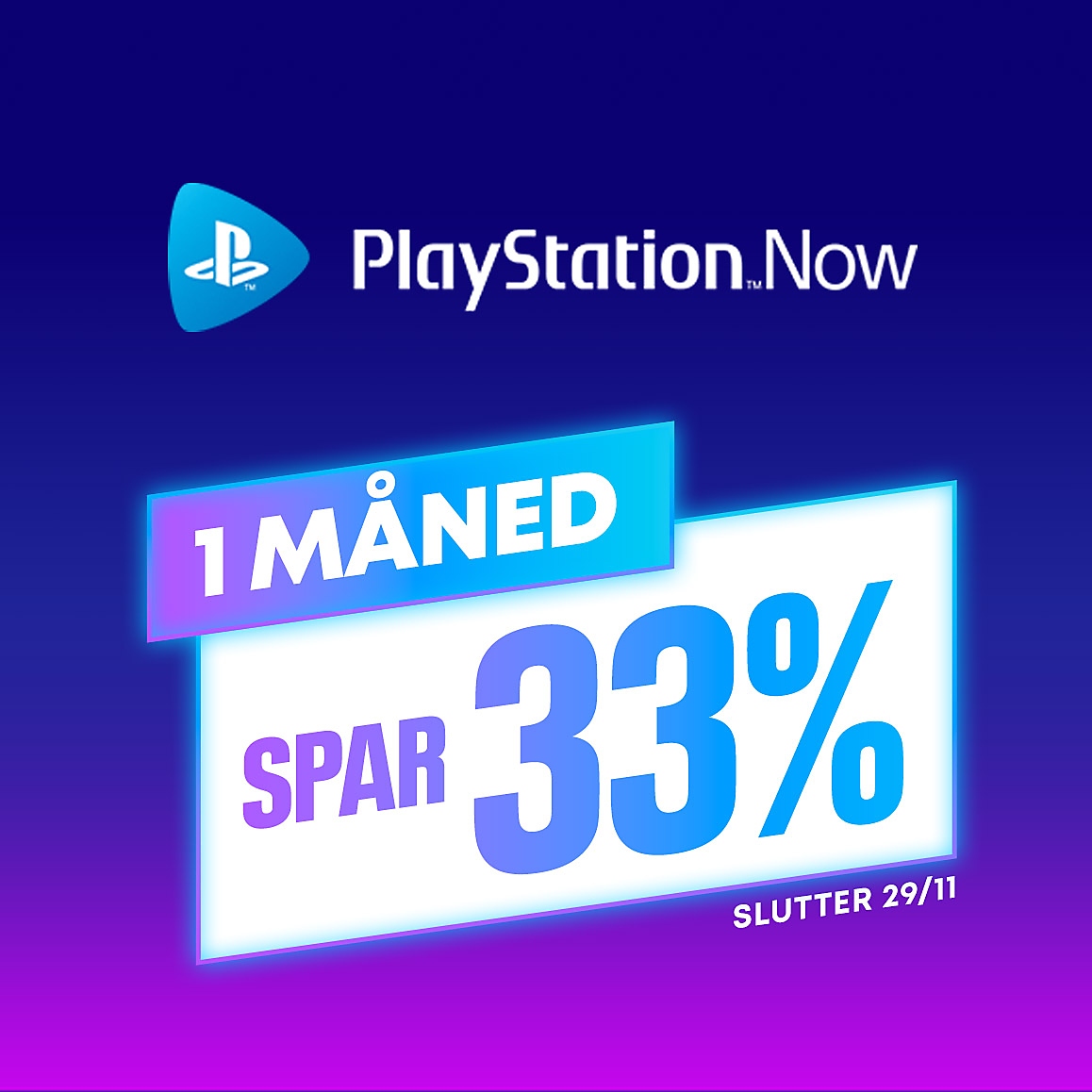 PS Now 1 måned Black Friday