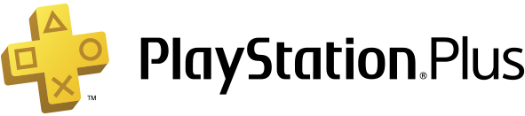 Logotipo de PlayStation Plus en negro