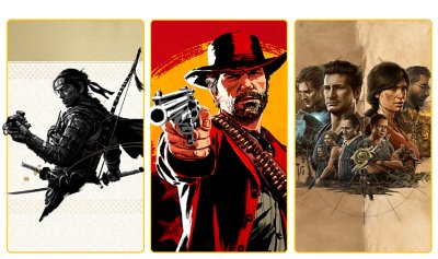 A selection of games featuring in PS Plus game catalog