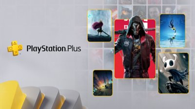 PlayStation Plus升級方案隱藏佳作宣傳美術設計，展示《死亡細胞（Dead Cells）》、《星際拓荒（Outer Wilds）》、《幽影行者（Ghostrunner）》、《蔚藍（Celeste）》和《Hollow Knight》的主要美術設計。