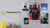 PlayStation Plus升级计划隐藏佳作宣传海报，展示《死亡细胞》、《Outer Wilds》、《Ghostrunner》、《蔚蓝》和《空洞骑士》的主题宣传海报。