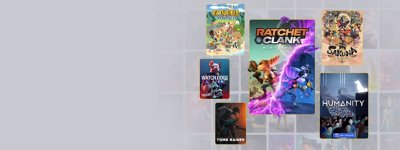 PS Plus logo on grey background