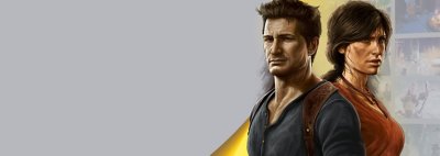 PS Plus branding with Nathan Drake and Chloe from Uncharted