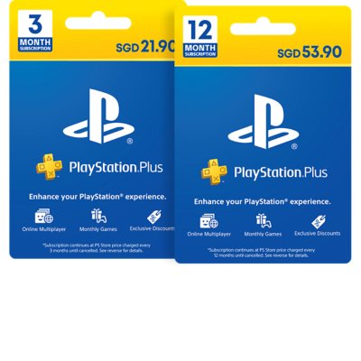 playstation plus 3 month gift card