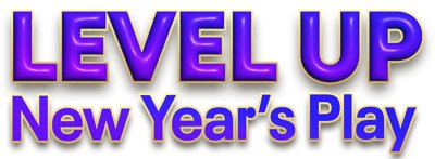 Lunar New Year logo in purple lettering with a yellow outline