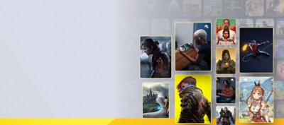 서비스가 제공하는 다양한 게임들을 보여주는 PlayStation Plus 키 아트.