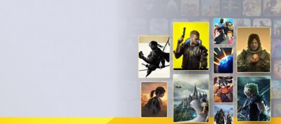 PlayStation Plusのサービスで利用できる多種多様なゲームを示すキーアート