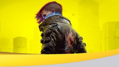 Hintergrundbild zu "Zugriff auf Hunderte von Spielen", auf dem Cyberpunk 2077 zu sehen ist.