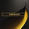 PS Plus Premium -logo tummalla taustalla