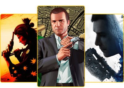 Heldenafbeelding PlayStation Plus Wat is er nieuw-pagina met Grand Theft Auto V, Like a Dragon Ishin! en Dying Light 2 Stay Human