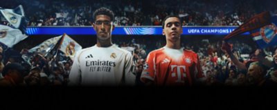 EA Sports FC 26 key art showing two players walking through fans
