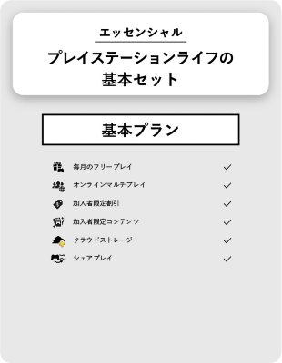 エッセンシャル プレイステーションライフの基本セット 基本プラン