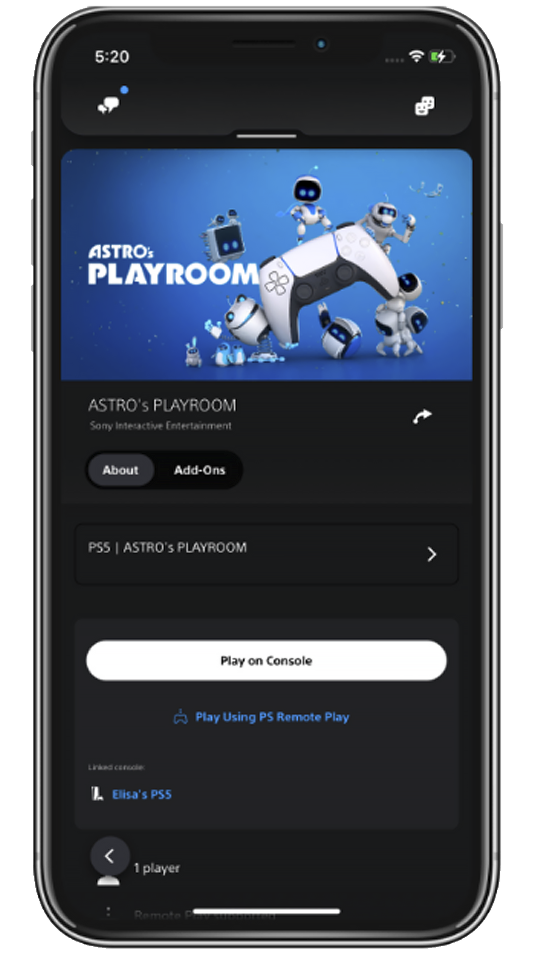 Aplikacija Remote Play za mobilne uređaje