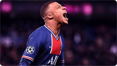 FIFA 22 カバースター、キリアン・エムバペのプロモーションアートワーク