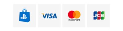 PlayStation Store Logo, Visa Logo, Mastercard Logo, American Express Logo, Paypal Logo.